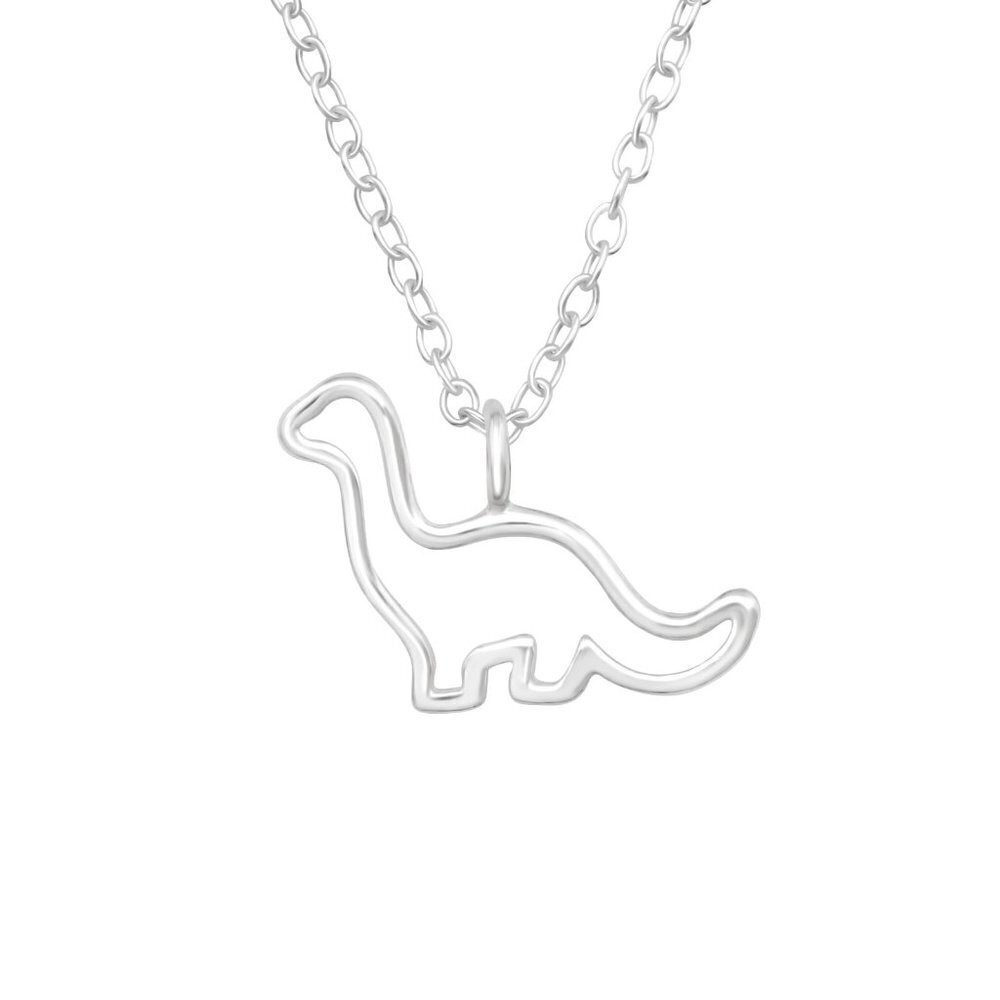Sterling Silver Dainty Dinosaur Necklace